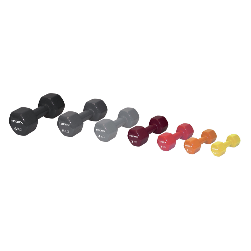 TOORX Vinyl Dumbbell, red, 2 kg