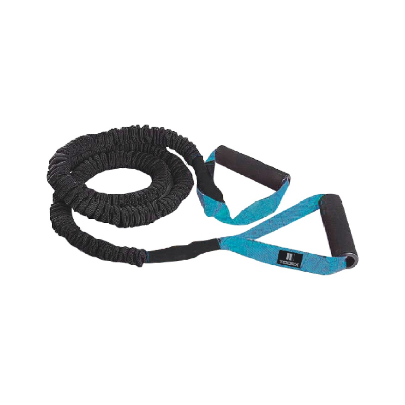 Gymnastics rubber TOORX Elastic with Handles, medium, blue
