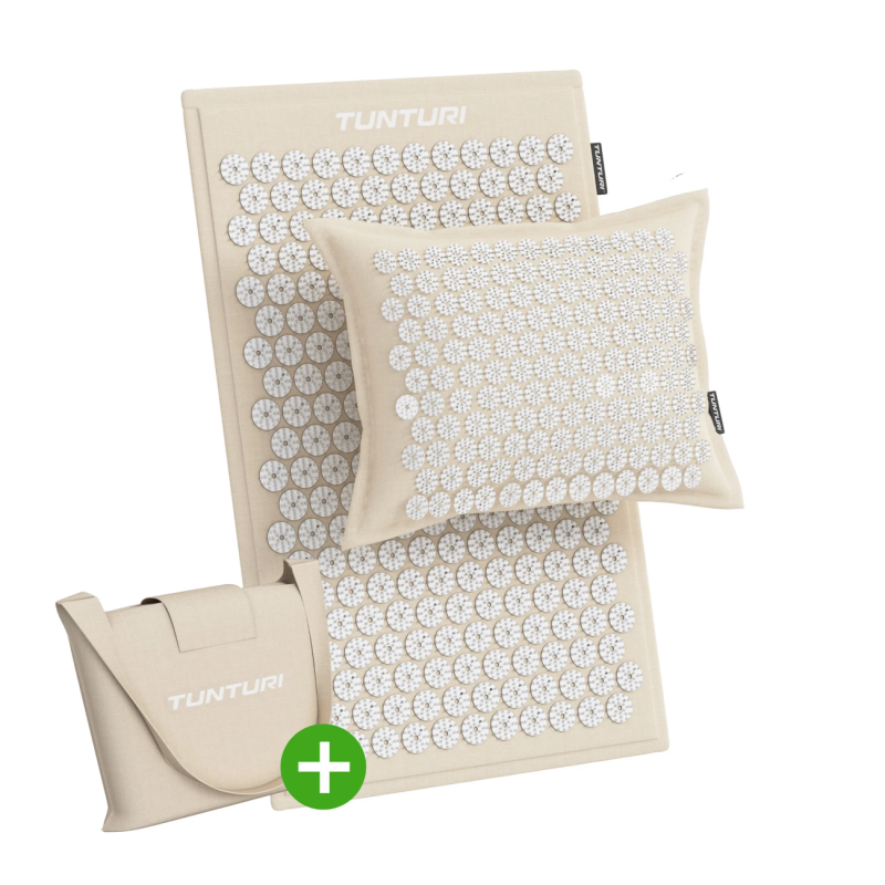 Acupuncture mat and pillow TUNTURI PRO Acupressure Mat And Pillow, Beige