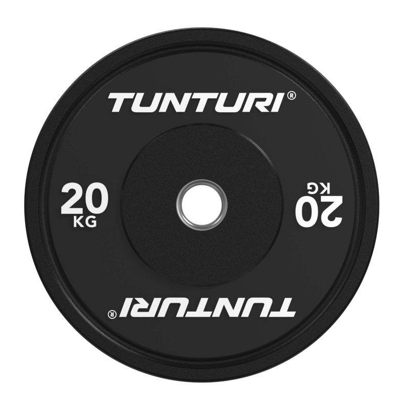 Raskusketas TUNTURI Platinum Bumper Plate, must, 50mm, 20 kg