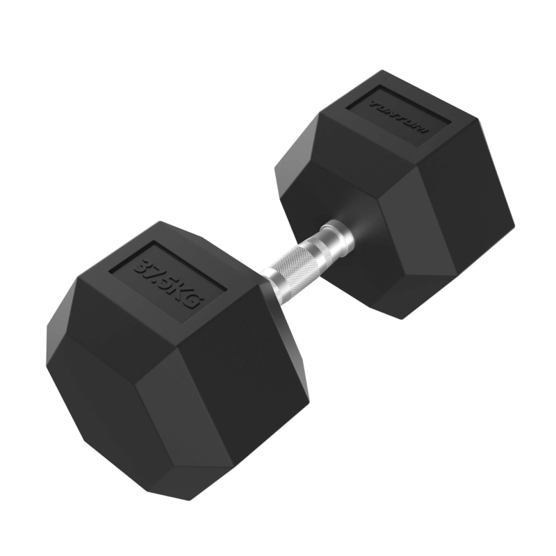 Hantel TUNTURI Platinum Hex Rubber Dumbbell, 37,5kg