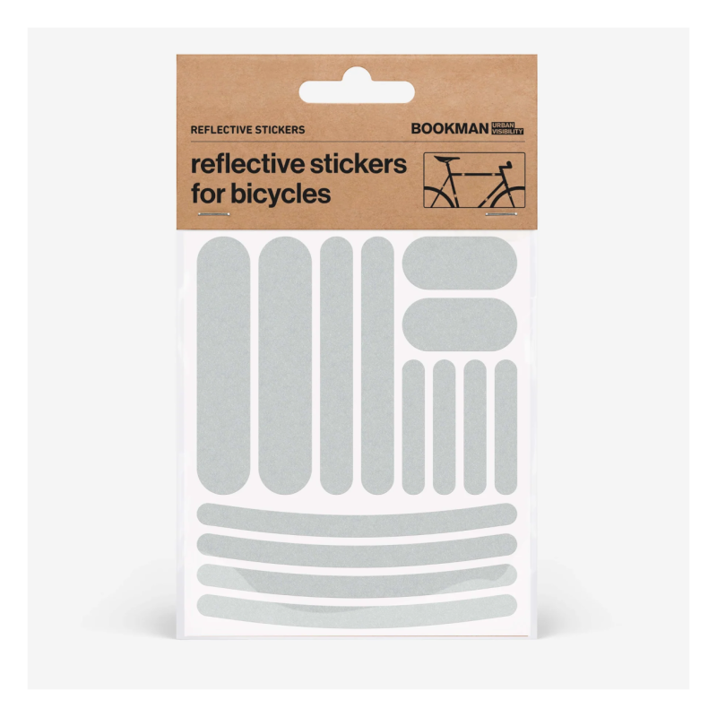 BOOKMAN Heijastavat tarrat polkupyöriin, valkoiset raidat