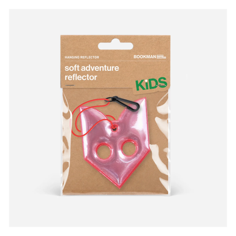 Helkur lapsille BOOKMAN pehmeä seikkailuheijastin, ketunpunainen