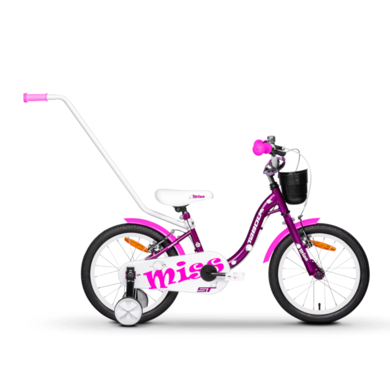 Bērnu velosipēds TABOU Miss ST, 12″ violeti balts