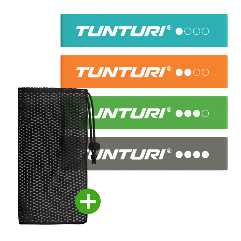 TUNTURI Mini Resistance Band Set, 4 pcs