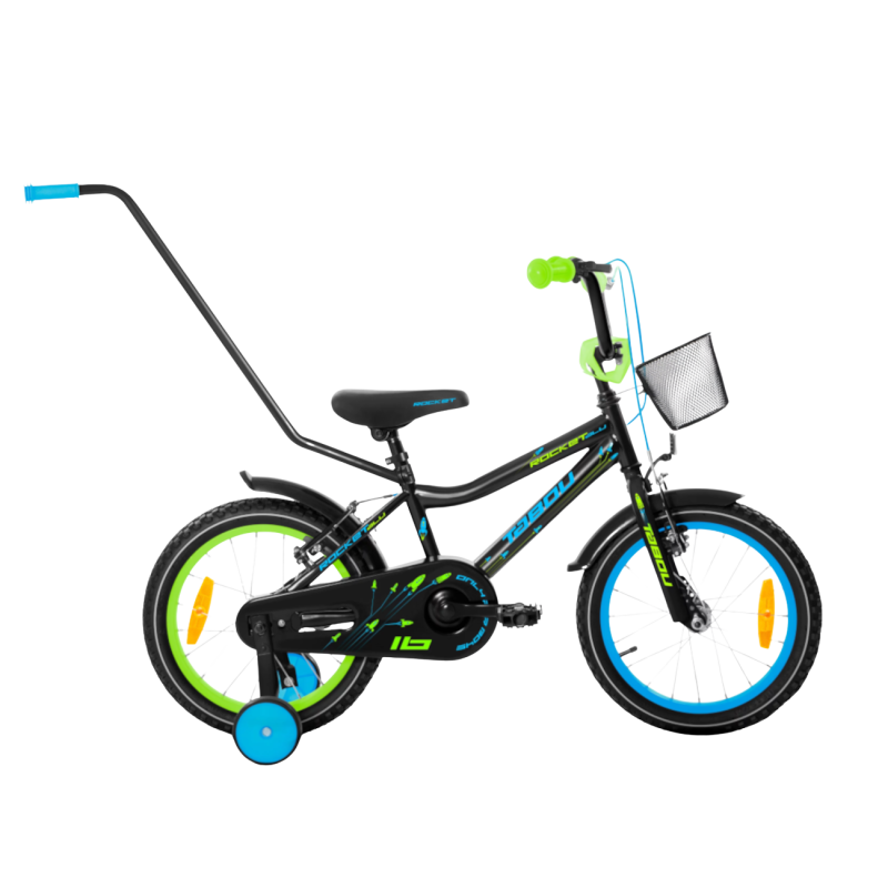 Laste jalgratas TABOU Rocket Alu, 18″ must-sinine