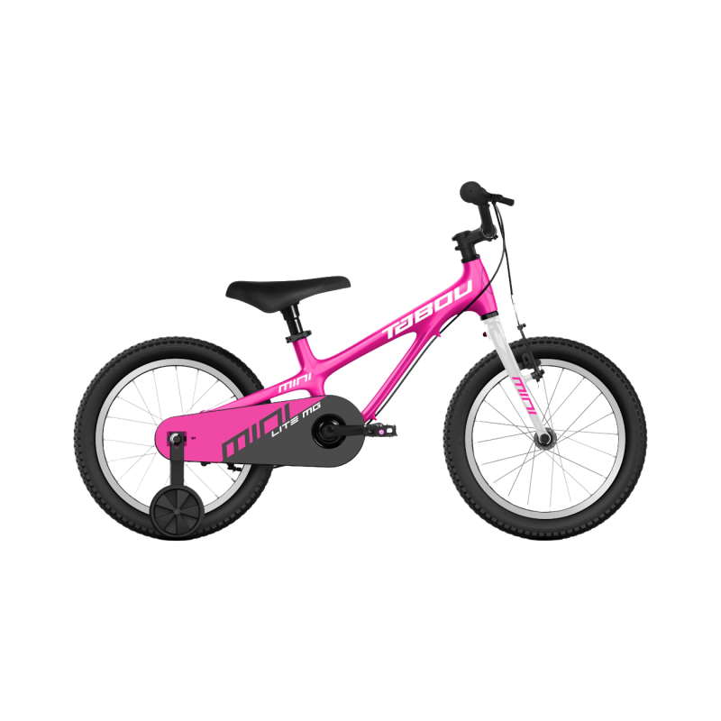 Сверхлегкий детский велосипед TABOU Mini Lite MG, 16″ розово-белый