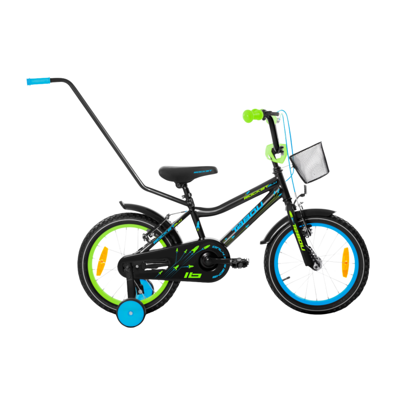 Lasten polkupyörä TABOU Rocket Alu, 18″ musta-sininen