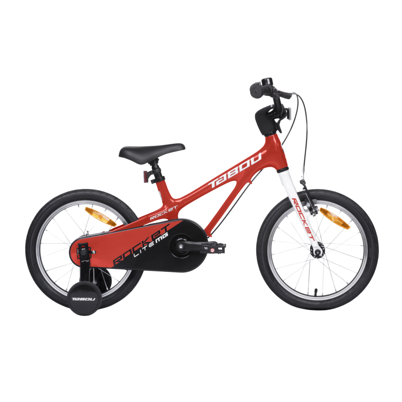 Ülikerge laste jalgratas TABOU Rocket Lite MG, 18″ punane-valge