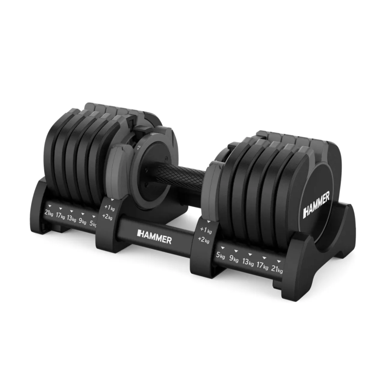 Регулируемая гантель HAMMER StrongLock 8.0, 4-23 кг