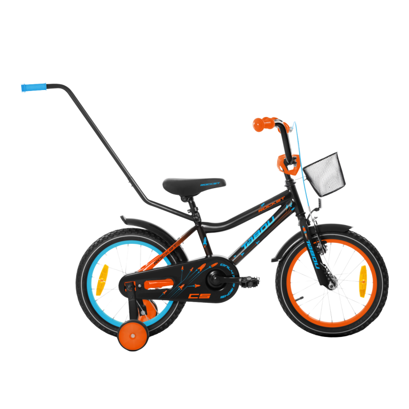 Children’s bicycle TABOU Rocket CS, 16″ black/orange