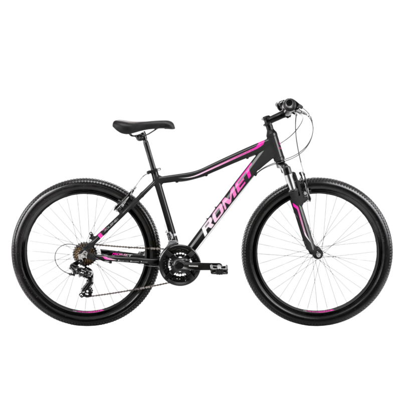 Noorte jalgratas ROMET Jolene 6.0, 26″ must-roosa