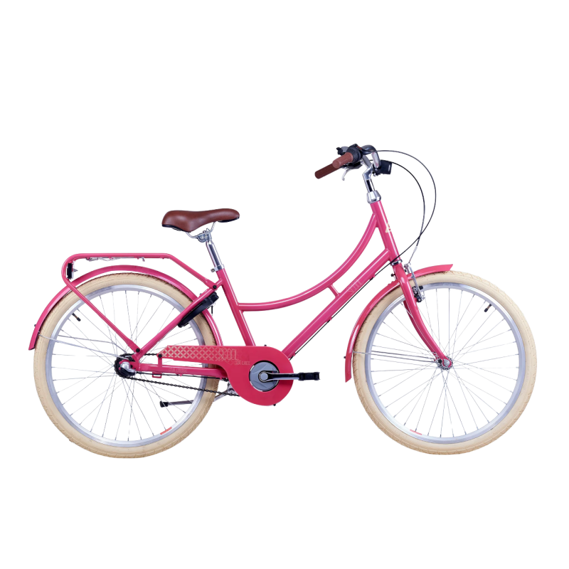 Laste jalgratas S’COOL chiX Classic, 24″ Berry/Beige