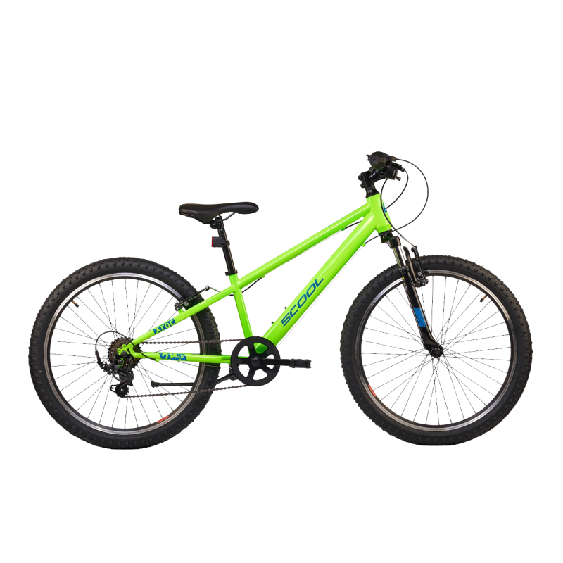Laste jalgratas S’COOL Xroc, 24″ Neon Green/Ocean