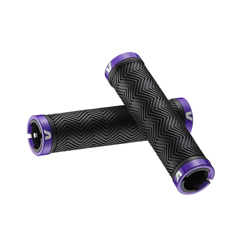 Käepidemed LIV Sole-O Double Lock-On Grip, Black/Purple