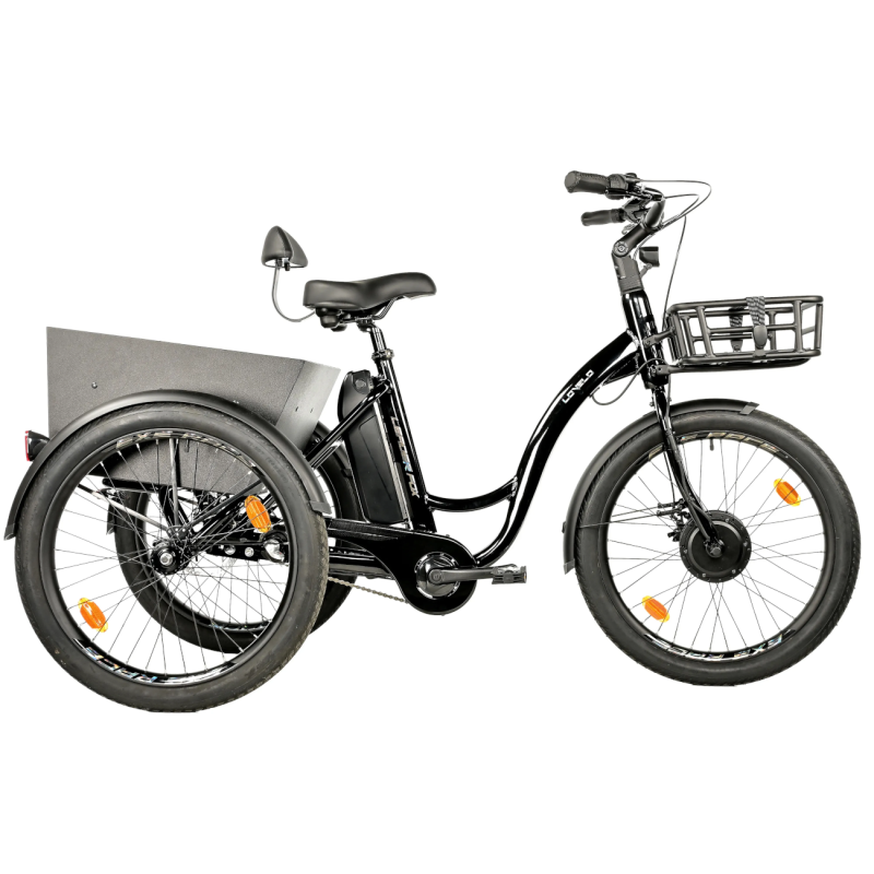 Three-wheeled electric bicycle LEADER FOX Lovelo, Black