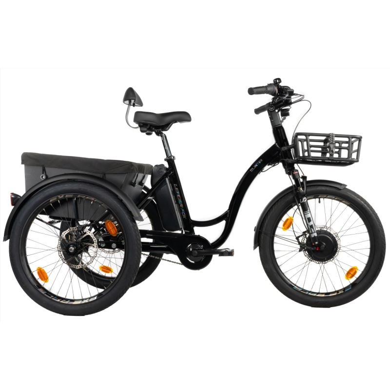 Three-wheel electric bicycle LEADER FOX Curtis X, Black