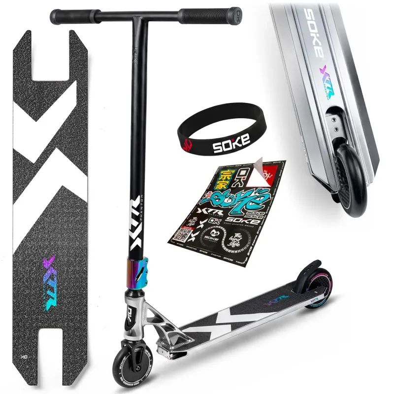 Stunt scooter SOKE XTR, silver-black
