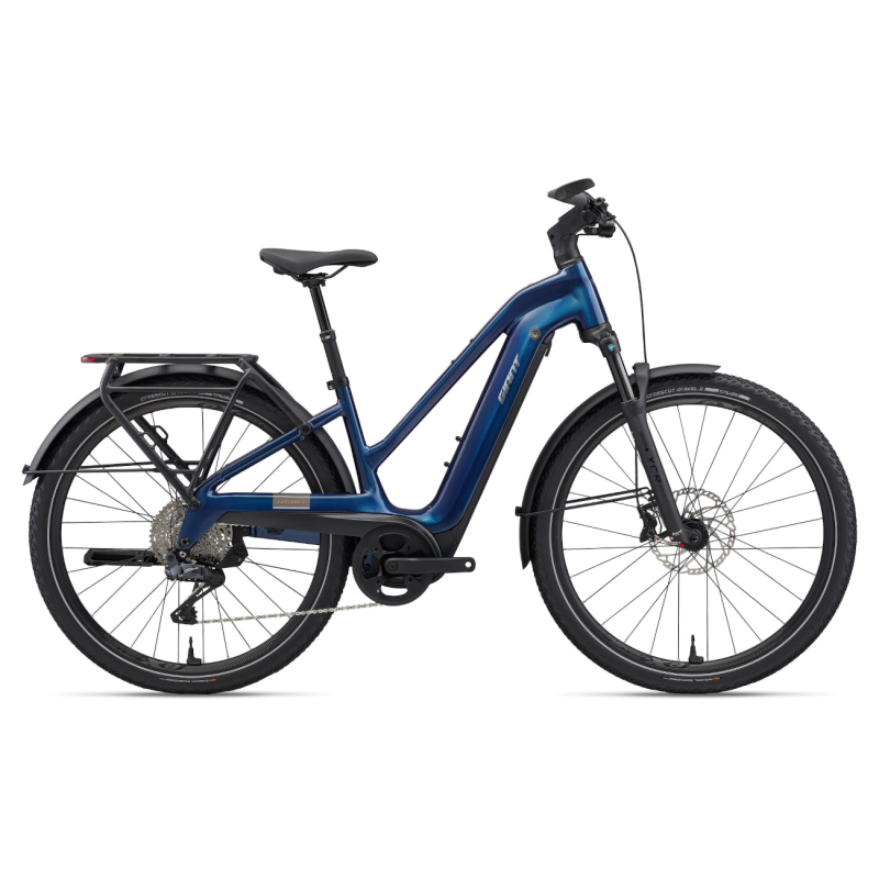 Электровелосипед GIANT Explore E+ 1 STA, темно-синий металлик