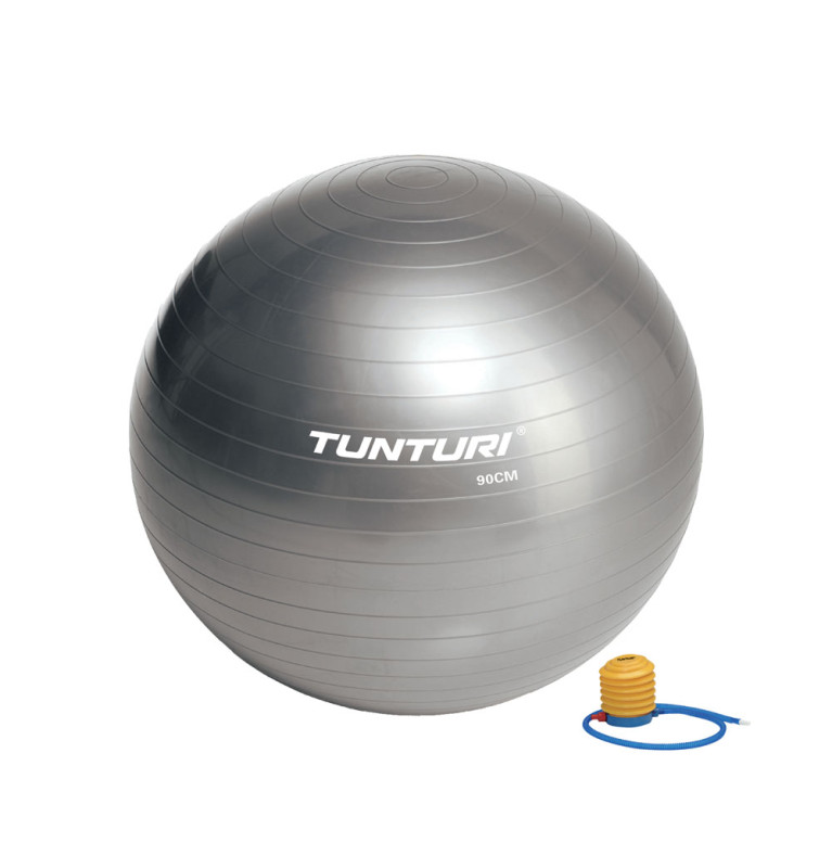 Гимнастический мяч TUNTURI Gymball 65см, серебристый