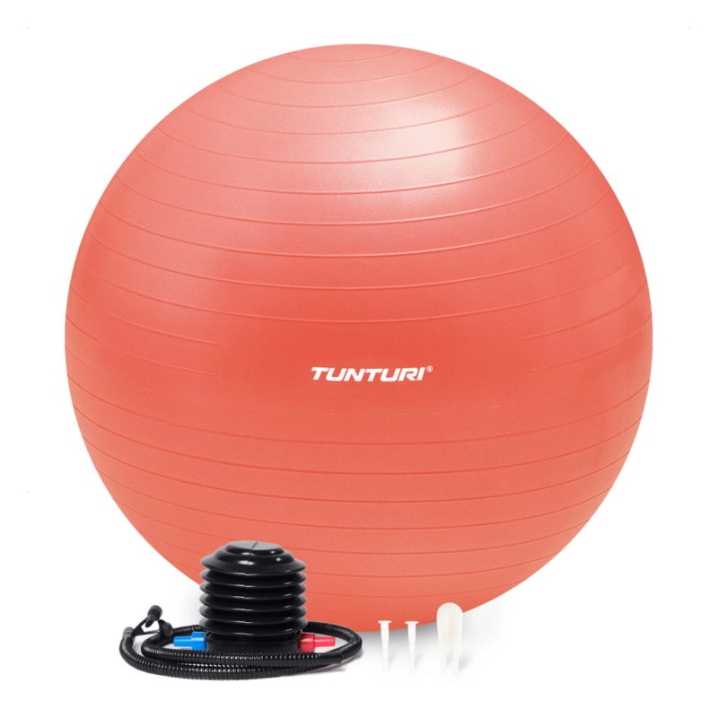Gymnastics ball TUNTURI Gymball 55cm, Anti-Burst, Rose Gold