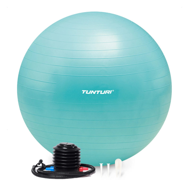 Гимнастический мяч TUNTURI Gymball 75см, Anti-Burst, Бирюзовый