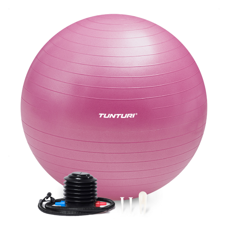 Гимнастический мяч TUNTURI Gymball 65 см, противовзрывной, фиолетовый.