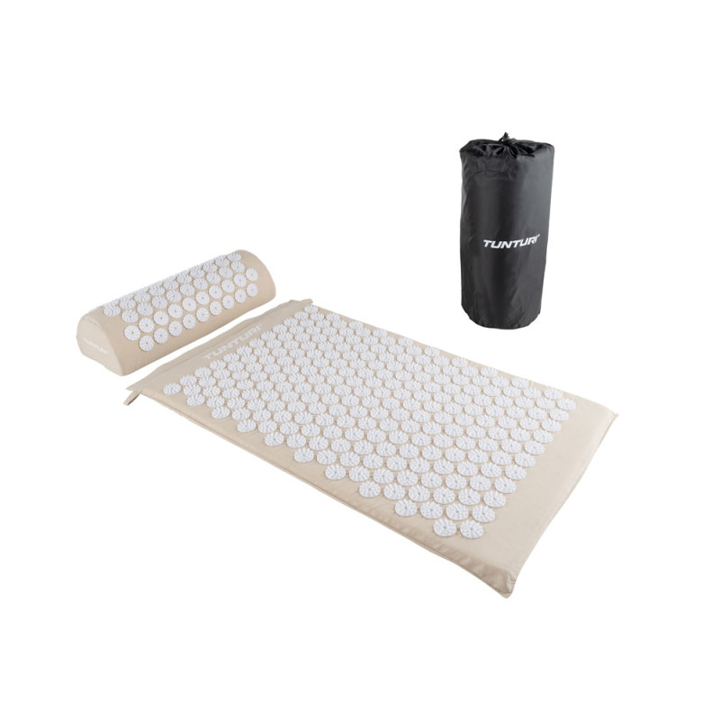 Pistehierontamatto ja tyyny Tunturi Acupressure Mat And Pillow, beige