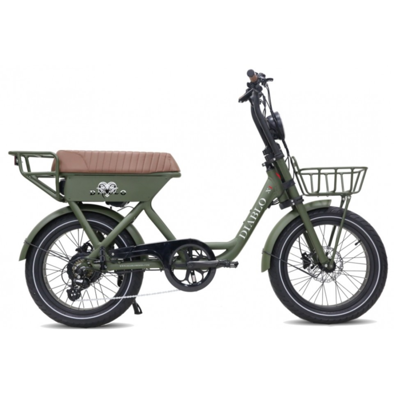 Electric bicycle DIABLO X1, matte green