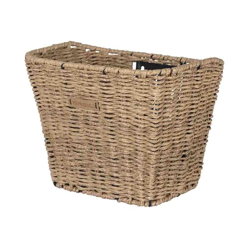 Front basket BASIL Bremen Rattan Look FM, Seagrass, light brown