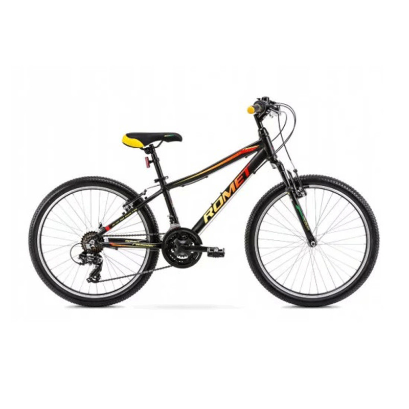 Велосипед Romet Rambler 24, 24″ чёрно-оранжевый (2023)