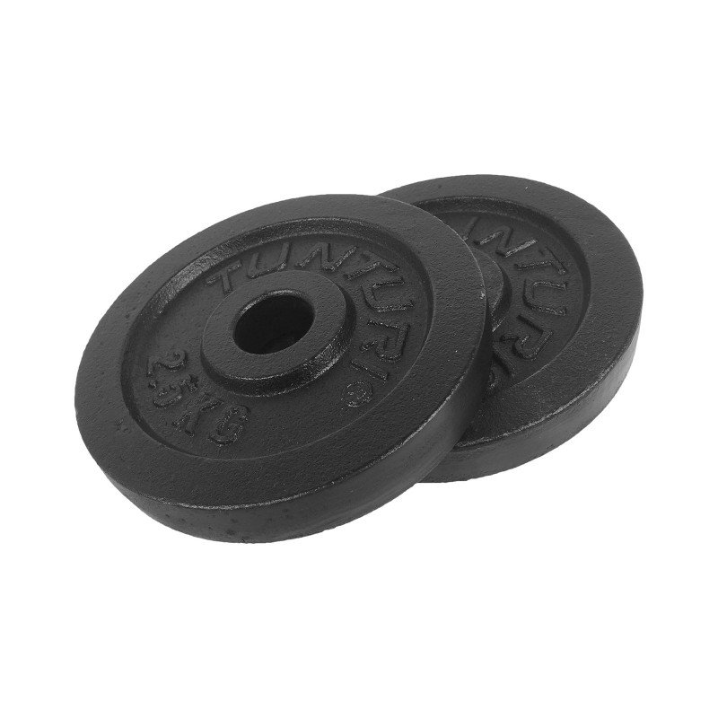Весовые диски TUNTURI Plates Black, 2,5 кг (пара)