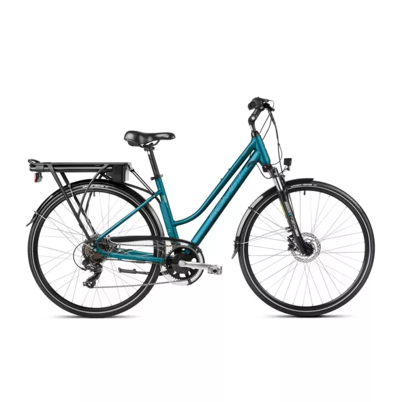 Electric bicycle Romet Gazela 1 RM, 28", blue