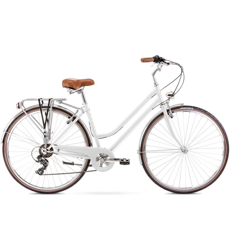 Sieviešu velosipēds Romet Vintage Eco D, 28″, balts (2023)