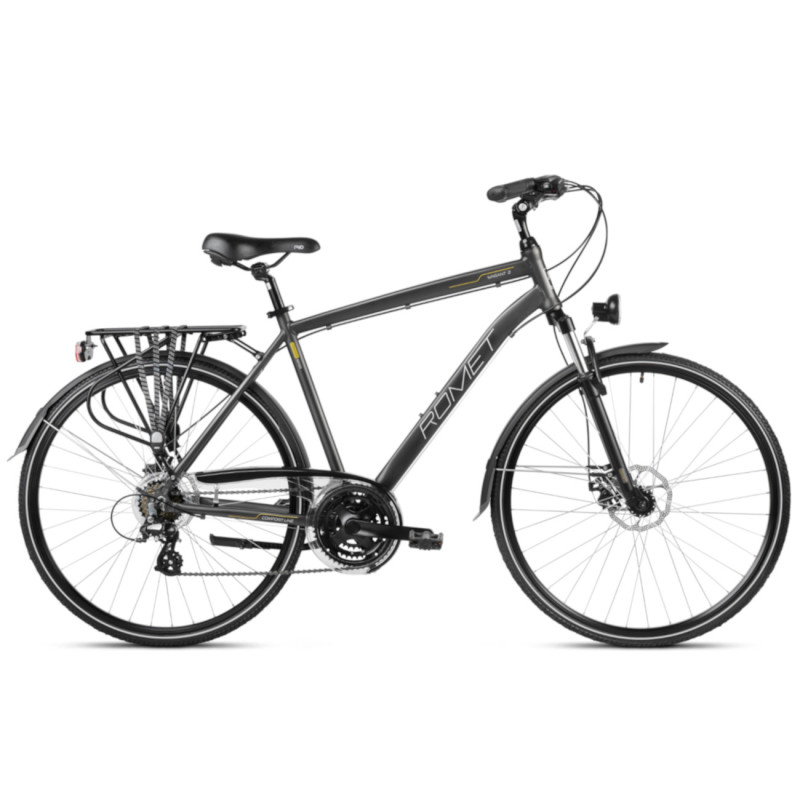 Велосипед Romet Wagant 2, 28″ (2023) тёмно-серый/жёлтый