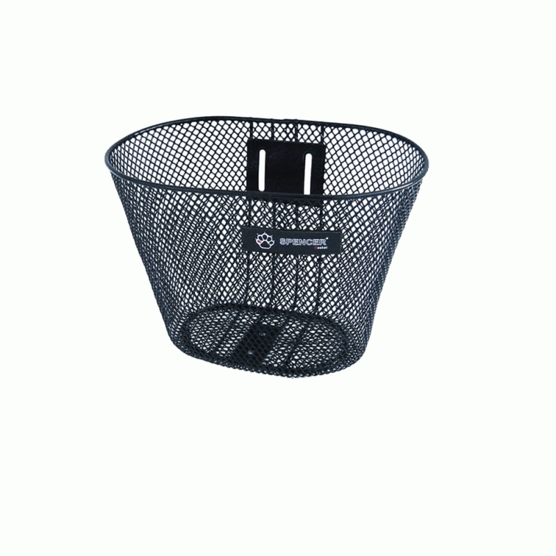 Front basket for children's bicycle SPENCER, 16"-24", metal, black