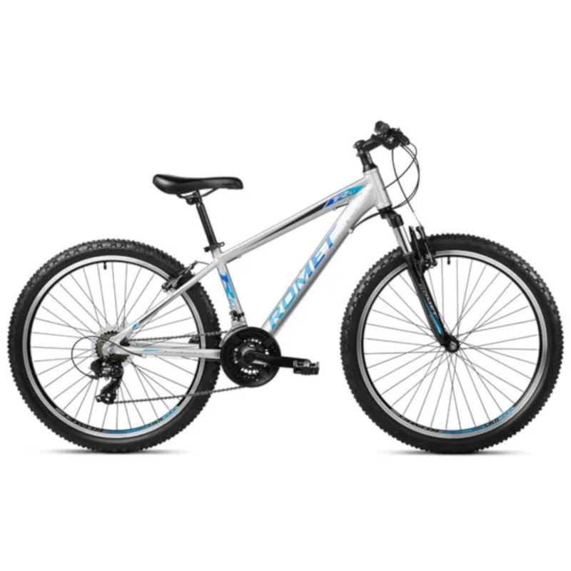 Горный велосипед Romet Rambler R6.1, 26″ (2023 г.) серебристо-синий
